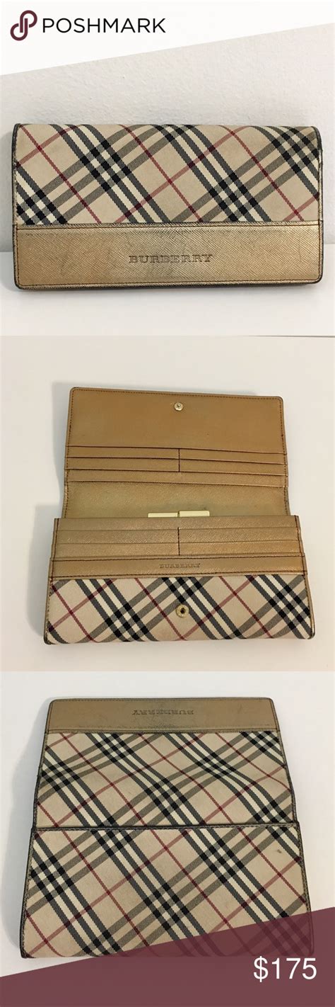 burberry leather long old wallet|authentic burberry wallet sale.